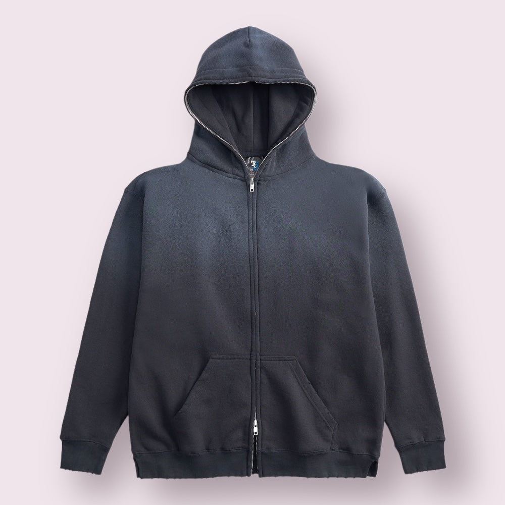 black zip up hoodies