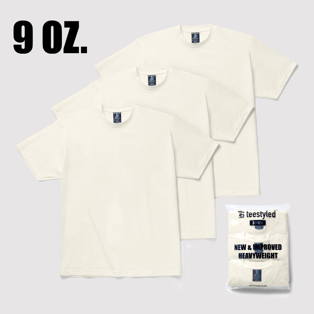 3-Pack | 9 oz. Max Weight T-shirts Navy / 2XL