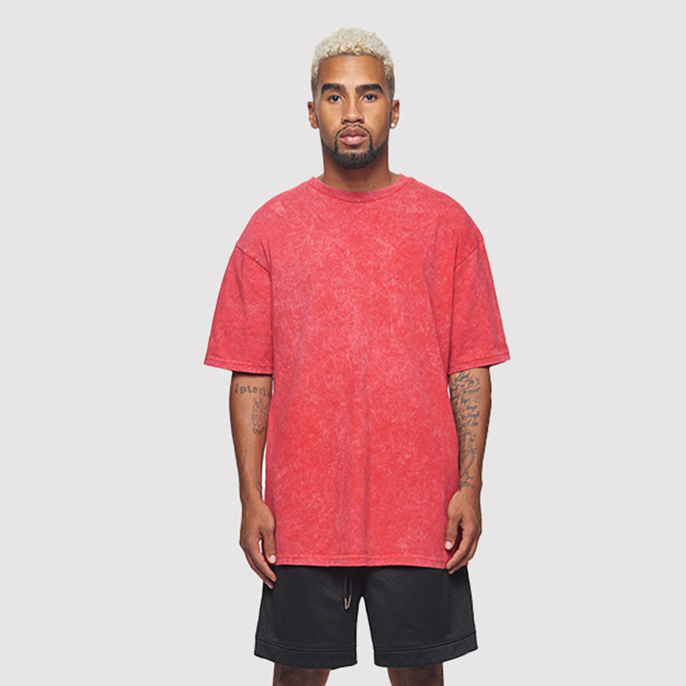 American Apparel Washed Color Block T-Shirt in Red for Men